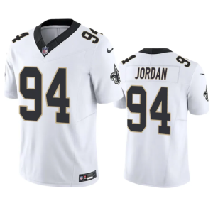 Men's New Orleans Saints #94 Cameron Jordan White 2023 F.U.S.E. Vapor Untouchable Limited Stitched Jersey - Custom Name