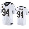 Men's New Orleans Saints #94 Cameron Jordan White 2023 F.U.S.E. With 4-Star C Patch Vapor Untouchable Limited Stitched Jersey - Custom Name