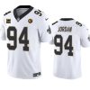 Men's New Orleans Saints #94 Cameron Jordan White 2023 F.U.S.E. With 4-star C Patch And John Madden Patch Vapor Limited Stitched Football Jersey - Custom Name