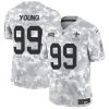 Men's New Orleans Saints #99 Chase Young 2024 F.U.S.E Arctic Camo Salute to Service Limited Stitched Football Jersey - Custom Name