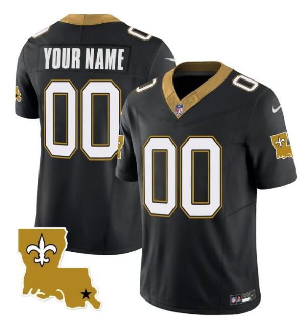 Men's New Orleans Saints ACTIVE PLAYER Custom Black 2023 F.U.S.E. 1987 Legacy Vapor Stitched Jersey - Custom Name