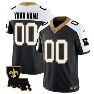 Men's New Orleans Saints ACTIVE PLAYER Custom Black White 2023 F.U.S.E. 1987 Legacy Vapor Stitched Jersey - Custom Name