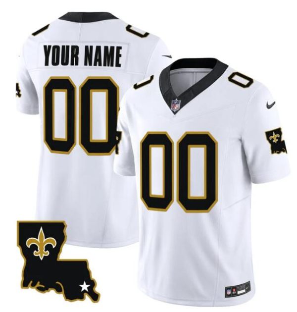 Men's New Orleans Saints ACTIVE PLAYER Custom White 2023 F.U.S.E. 1987 Legacy Vapor Stitched Jersey - Custom Name
