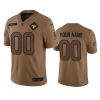 Men's New Orleans Saints Active Player Custom 2023 Brown Salute To Setvice Limited Stitched Football Jersey - Custom Name