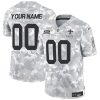 Men's New Orleans Saints Active Player Custom 2024 F.U.S.E Arctic Camo Salute to Service Limited Stitched Football Jersey - Custom Name