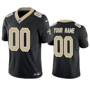 Men's New Orleans Saints Active Player Custom Black 2023 F.U.S.E. Vapor Untouchable Limited Stitched Jersey - Custom Name