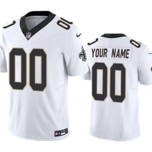 Men's New Orleans Saints Active Player Custom White 2023 F.U.S.E Vapor Limited Stitched Football Jersey - Custom Name