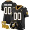 Men's New Orleans Saints Customized Black F.U.S.E. EST. 1967 Patch Vapor Stitched Jersey1 - Custom Name