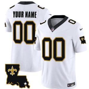 Men's New Orleans Saints Customized White 2023 F.U.S.E. 1987 Legacy Vapor Stitched Jersey - Custom Name