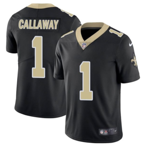 Men's New Orleans Saints Saints #1 Marquez Callaway 2021 Black Vapor Untouchable Limited Stitched Jersey - Custom Name