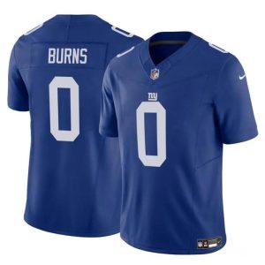 Men's New York Giants #0 Brian Burns Blue 2023 F.U.S.E. Vapor Untouchable Limited Stitched Jersey - Custom Name
