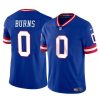Men's New York Giants #0 Brian Burns Blue Throwback Vapor Untouchable Limited Stitched Jersey - Custom Name