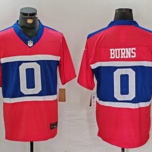 Men's New York Giants #0 Brian Burns Century Red Alternate Vapor F.U.S.E. Limited Stitched Football Jersey - Custom Name