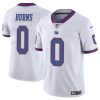 Men's New York Giants #0 Brian Burns White Limited Stitched Jersey - Custom Name