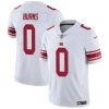 Men's New York Giants #0 Brian Burns White Vapor Untouchable Limited Stitched Jersey - Custom Name