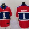 Men's New York Giants #1 Malik Nabers Red 2024 F.U.S.E. Vapor Untouchable Limited Stitched Jersey - Custom Name
