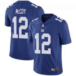 Men's New York Giants #12 Colt McCoy Blue 2020 Vapor Untouchable Limited Stitched Jersey - Custom Name