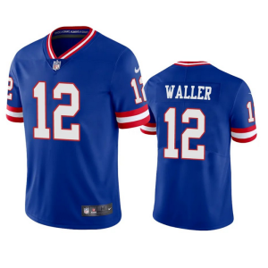 Men's New York Giants #12 Darren Waller Blue Classic Stitched Jersey - Custom Name