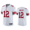 Men's New York Giants #12 Darren Waller White Vapor Untouchable Limited Stitched Jersey - Custom Name