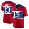 Men's New York Giants #13 Jalin Hyatt Century Red Alternate Vapor F.U.S.E. Limited Stitched Football Jersey - Custom Name