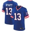 Men's New York Giants #13 Jalin Hyatt Royal Classic Stitched Jersey - Custom Name