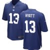 Men's New York Giants #13 Jalin Hyatt Royal Stitched Game Jersey - Custom Name
