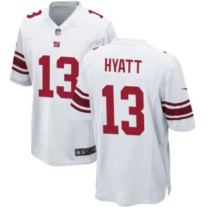 Men's New York Giants #13 Jalin Hyatt White Stitched Game Jersey - Custom Name