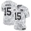 Men's New York Giants #15 Tommy DeVito 2024 F.U.S.E Arctic Camo Salute to Service Limited Stitched Football Jersey - Custom Name
