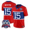 Men's New York Giants #15 Tommy DeVito Century Red F.U.S.E. 100TH Season Commemorative Patch Limited Stitched Football Jersey - Custom Name