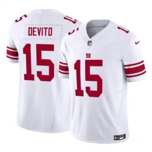 Men's New York Giants #15 Tommy DeVito White 2023 F.U.S.E. Vapor Untouchable Limited Stitched Jersey - Custom Name