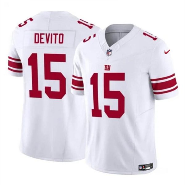 Men's New York Giants #15 Tommy DeVito White 2023 F.U.S.E. Vapor Untouchable Limited Stitched Jersey - Custom Name