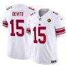 Men's New York Giants #15 Tommy DeVito White 2023 F.U.S.E. With John Madden Patch Vapor Limited Stitched Football Jersey - Custom Name
