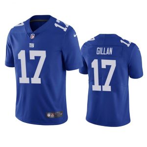 Men's New York Giants #17 Jamie Gillan Blue Vapor Untouchable Limited Stitched Jersey - Custom Name