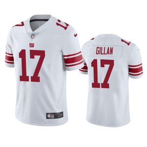 Men's New York Giants #17 Jamie Gillan White Vapor Untouchable Limited Stitched Jersey - Custom Name
