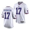 Men's New York Giants #17 Wan'Dale Robinson White Color Rush Limited Stitched Jersey - Custom Name