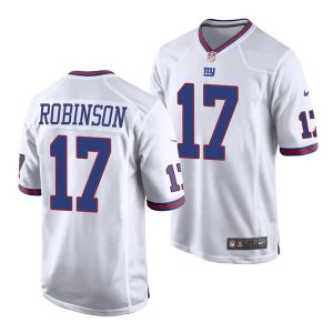 Men's New York Giants #17 Wan'Dale Robinson White Color Rush Limited Stitched Jersey - Custom Name