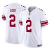 Men's New York Giants #2 Drew Lock White 2023 F.U.S.E. Vapor Untouchable Limited Stitched Jersey - Custom Name