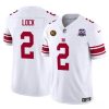Men's New York Giants #2 Drew Lock White 2024 F.U.S.E. With John Madden Patch And 100TH Season Patch Vapor Untouchable Limited Stitched Jersey - Custom Name
