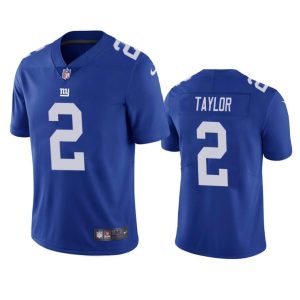 Men's New York Giants #2 Tyrod Taylor Royal Vapor Untouchable Limited Stitched Jersey - Custom Name