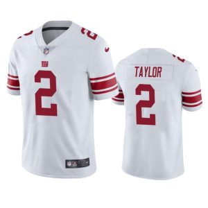 Men's New York Giants #2 Tyrod Taylor White Vapor Untouchable Limited Stitched Jersey - Custom Name