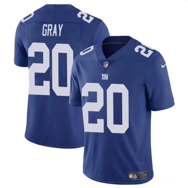 Men's New York Giants #20 Eric Gray Blue Vapor Untouchable Limited Stitched Jersey - Custom Name