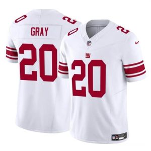 Men's New York Giants #20 Eric Gray White 2023 F.U.S.E. Vapor Untouchable Limited Stitched Jersey - Custom Name