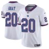 Men's New York Giants #20 Eric Gray White Color Rush Limited Stitched Jersey - Custom Name