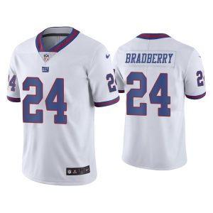 Men's New York Giants #24 James Bradberry White Color Rush Limited Stitched NFL Jersey - Custom Name