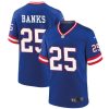 Men's New York Giants #25 Deonte Banks Royal Classic Stitched Game Jersey - Custom Name
