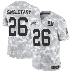 Men's New York Giants #26 Devin Singletary 2024 F.U.S.E Arctic Camo Salute to Service Limited Stitched Football Jersey - Custom Name