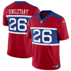 Men's New York Giants #26 Devin Singletary Century Red Alternate Vapor F.U.S.E. Limited Stitched Football Jersey - Custom Name