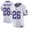 Men's New York Giants #26 Devin Singletary White Color Rush Limited Stitched Jersey - Custom Name