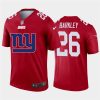 Men's New York Giants #26 Saquon Barkley Red 2020 Team Big Logo Inverted Legend Stitched Jersey - Custom Name