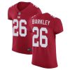 Men's New York Giants #26 Saquon Barkley Red Elite Stitched Jersey - Custom Name